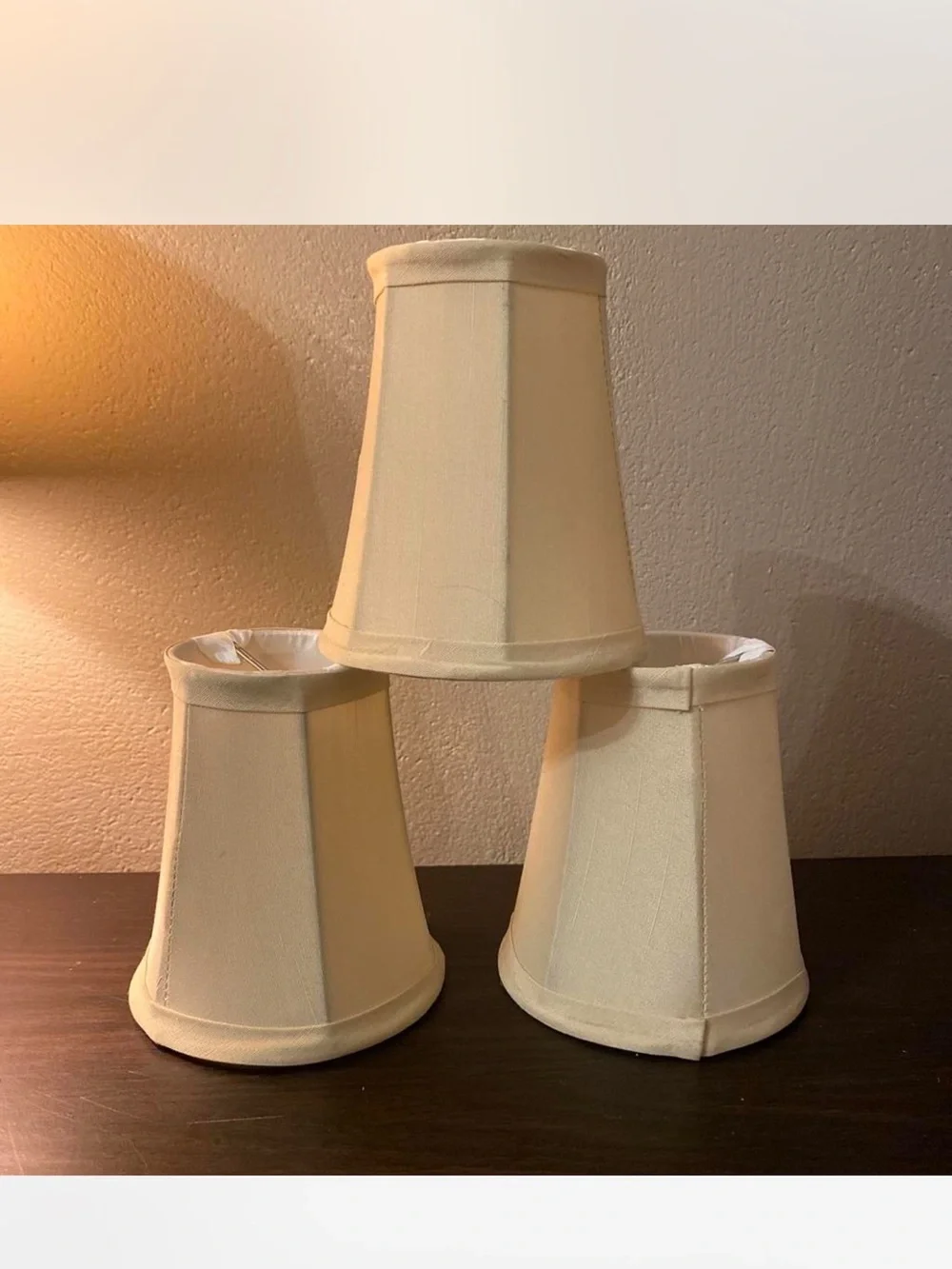 Cream Mini Lamp Shades - Set of 3
